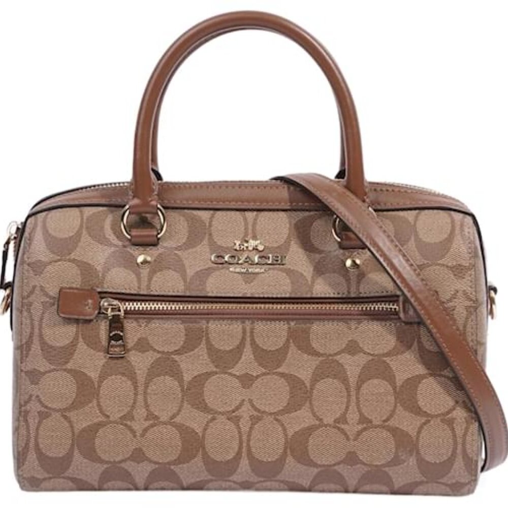 Coach Signature Rowan Satchel Crossbody
